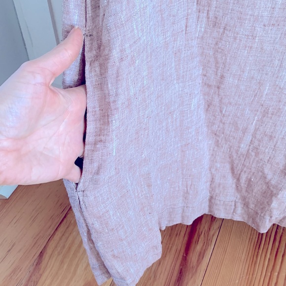 Washed Linen Dress with Pockets - Picture 5 of 9